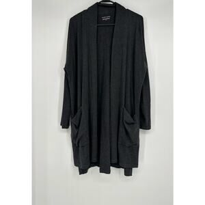 Eileen Fisher Cozy Stretch Tencel Jersey Cardigan Jacket in charcoal